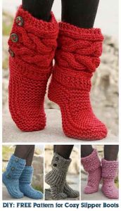 DIY: FREE Pattern for Cozy Slipper Boots