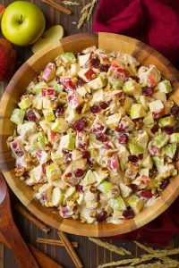 Creamy Cinnamon Apple and Walnut Fruit Salad