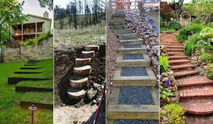 23 DIY Ideas to Make Garden Stairs and Steps